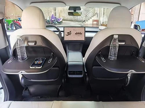 Tesla back of car seat tray